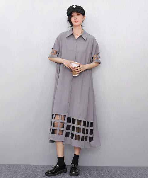 Checkered Sheer Dress