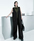Contrast Collar Jumpsuit