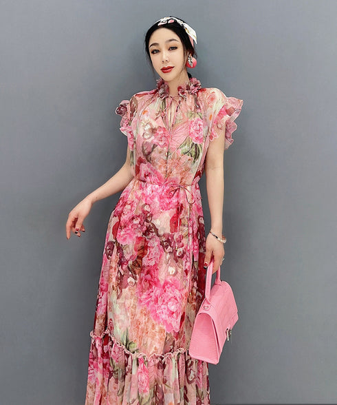 Floral Veil Dress