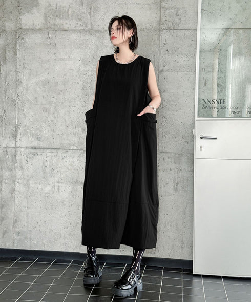 Simple Solid Sleeveless Dress