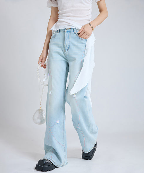 Petal Stitch Denim