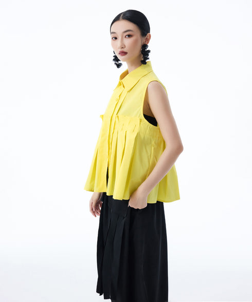 Beltline Pleat Blouse