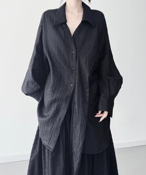 Crossover Texture Blouse