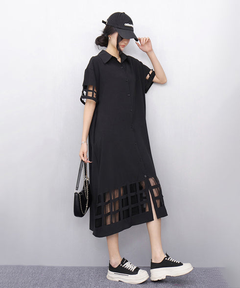 Checkered Sheer Dress