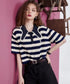 Stripe Collar Polo Top