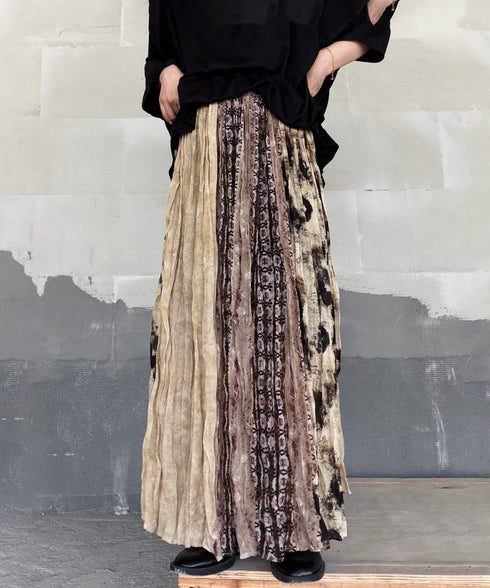 Ink Veil Pleat Skirt