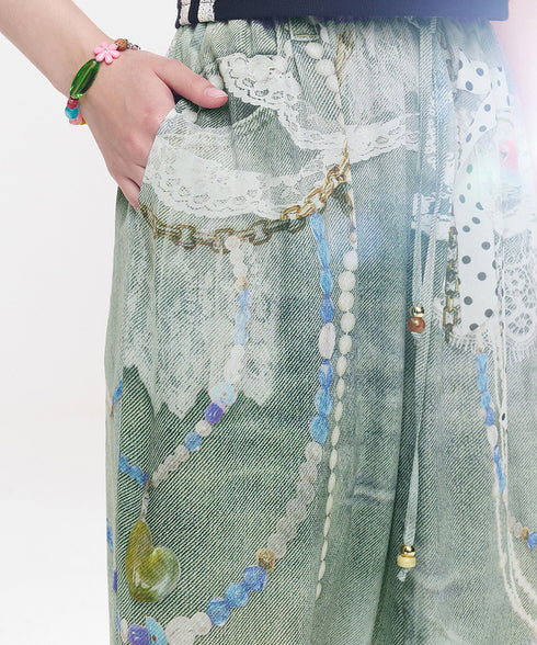 Charm Collage Wide Pants
