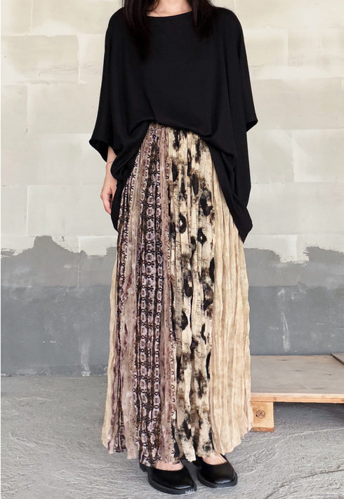 Ink Veil Pleat Skirt
