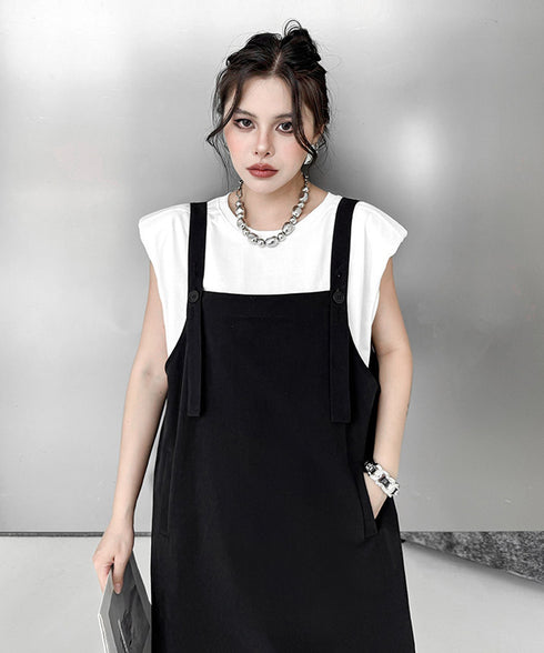 Layer Veil Jumper Dress