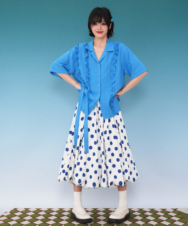 Ribbon Frill Blouse