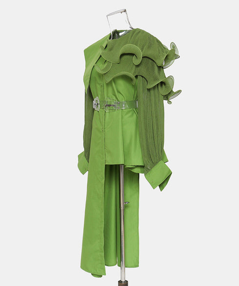 Ruffle Pleated Blouse