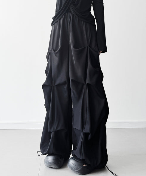 Sculptural Gathered Pants