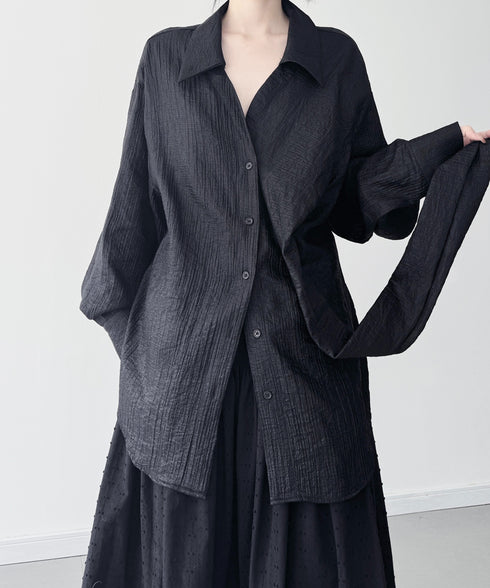 Crossover Texture Blouse