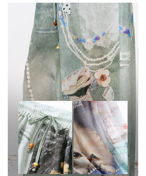 Charm Collage Wide Pants