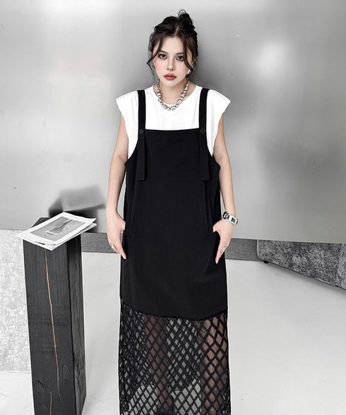Layer Veil Jumper Dress
