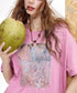 Lace Charm Graphic Top