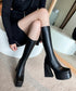 Square Platform High Heel Boots