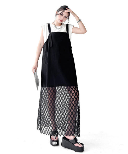 Layer Veil Jumper Dress