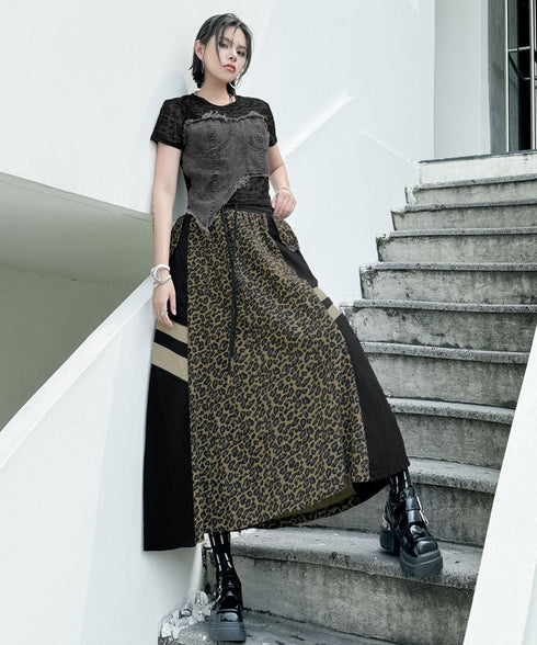 Denim Corset Mesh T-Shirts