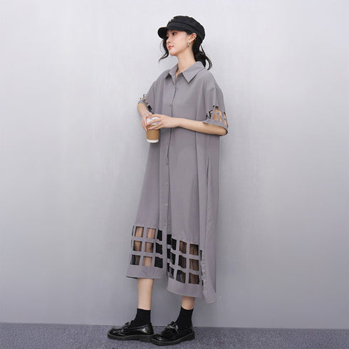 Checkered Sheer Dress