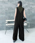 Contrast Collar Jumpsuit