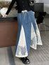 Cross Border Lace Denim Skirt