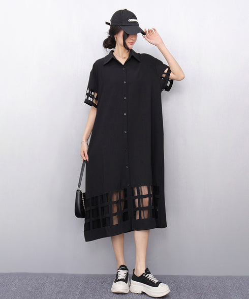 Checkered Sheer Dress