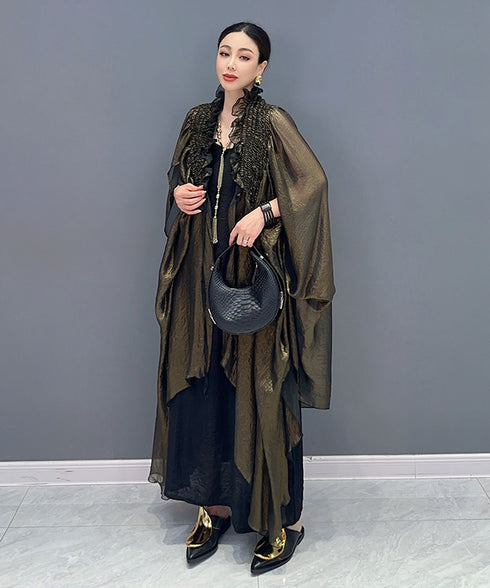 Shimmer Layered Cape Top