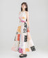 Patchwork Halter Maxi Dress