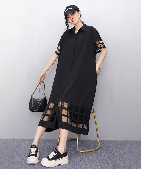 Checkered Sheer Dress