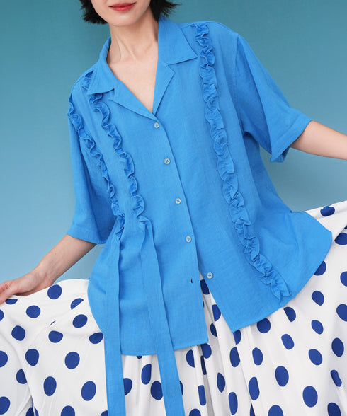 Ribbon Frill Blouse