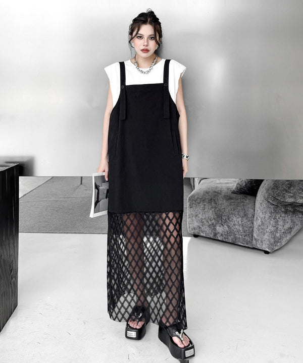 Layer Veil Jumper Dress