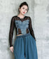 Denim Switch See-Through Top