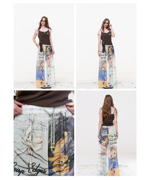 Charm Collage Wide Pants