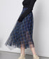 Madras Check Tulle Mesh Skirt