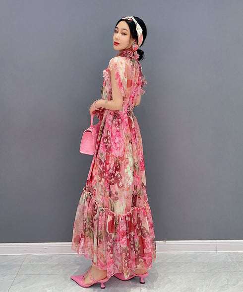 Floral Veil Dress