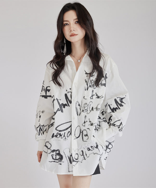 Graffiti Print Blouse