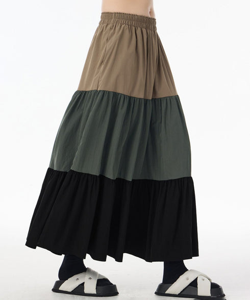 Panel Volume Long Skirt