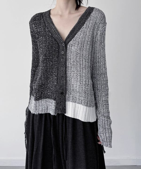 Layered Monochrome Cardigan