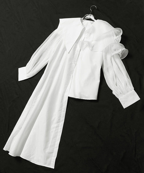 Ruffle Pleated Blouse