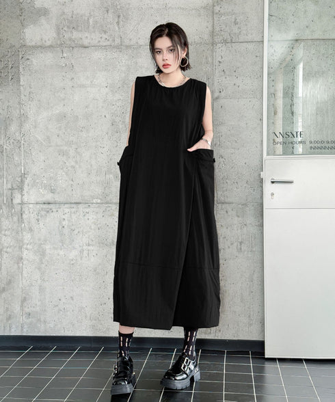 Simple Solid Sleeveless Dress