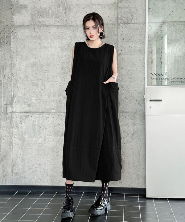 Simple Solid Sleeveless Dress