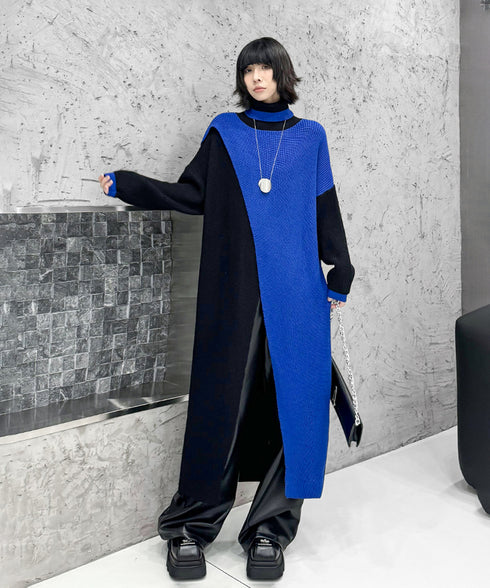 Center Slit Knit Dress