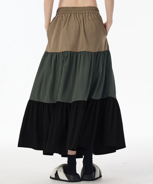 Panel Volume Long Skirt