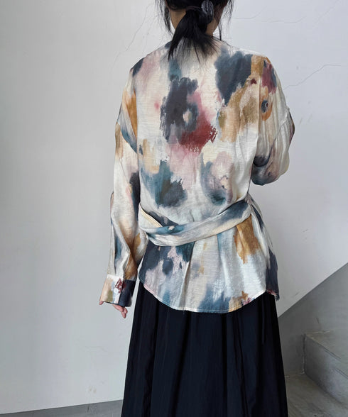 Inkflow Draped Blouse