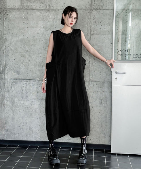 Simple Solid Sleeveless Dress