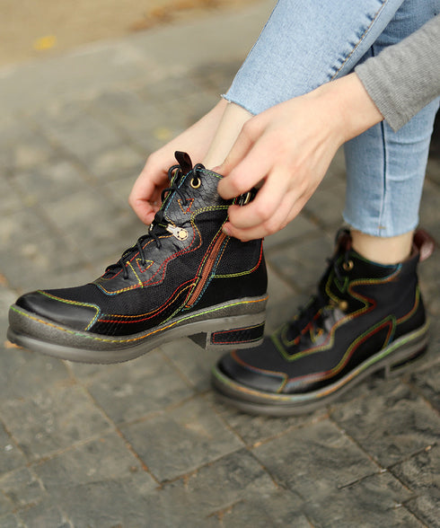 Colorful Stitch Boots