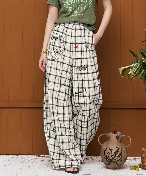 Grid Sketch Pants