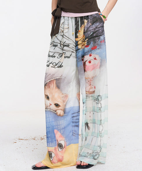 Charm Collage Wide Pants