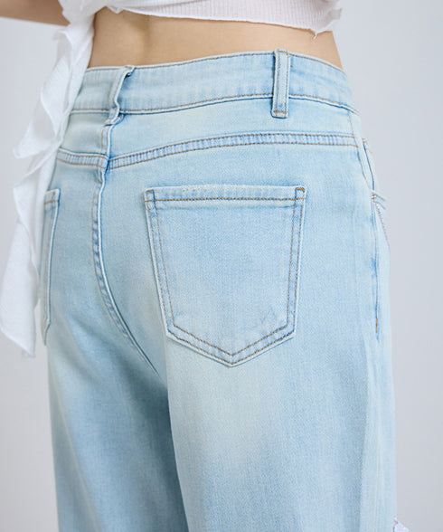 Petal Stitch Denim